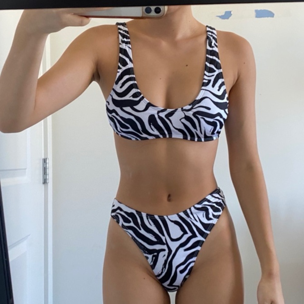 Zebra Print Bikini Set